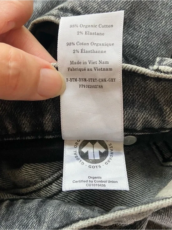 Everlane Original Cheeky Jean Gray Wash High Rise Straight Leg Size 33R - Picture 5 of 5